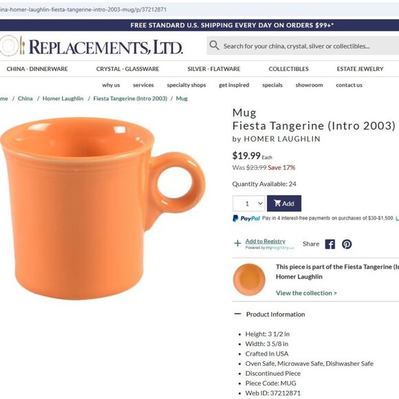 Fiestaware Fiesta Ware Ring Handle 4 Coffee Mugs Homer Laughlin 4 Colors HLC - Picture 7 of 9
